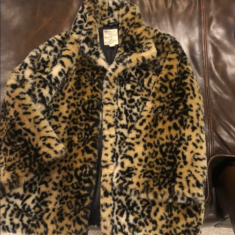 Girls animal print coat